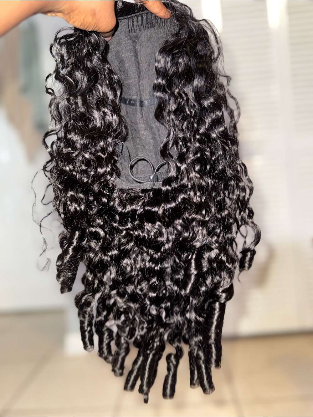 Burmese Curly Human Hair 3 IN 1 Flip Over Half Wig